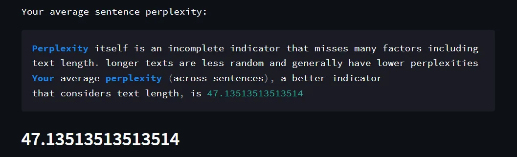 Total Text Perplexity 25%